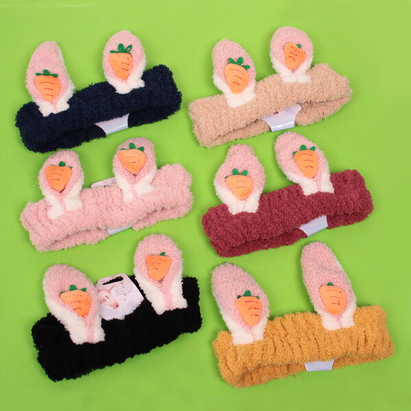 Повязка на голову "Little bunny- Bunny", микс 6 цветов, 20*6 см (подвес Единорожек)