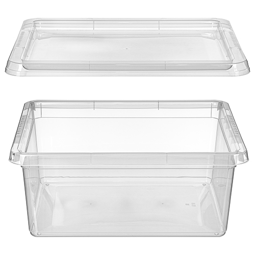 Ящик для хранения 17 л Homver Palm 221300501/00, 420х340х175 мм, бесцветный