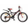 Велосипед Novatrack 20" RACER,черный,сталь,12скор.,Power (рост 115-135см)