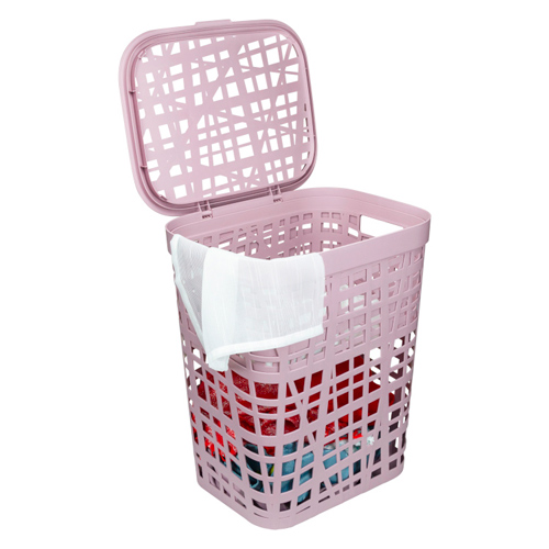 Корзина для белья 55 л IDEA ХАОС М 2619, лавандовый
