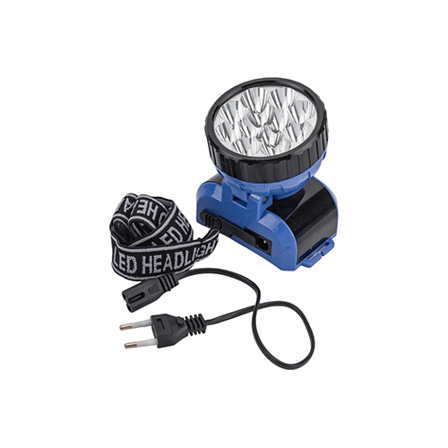 Фонарь налобный 12 диодов аккумуляторный 12 LED Smartbuy, синий (SBF-26-B) (1/120)