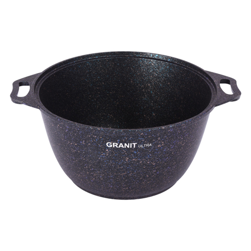 Кастрюля Kukmara 4 л со стеклянной крышкой, антипригарное покрытие "Granit ultra", blue