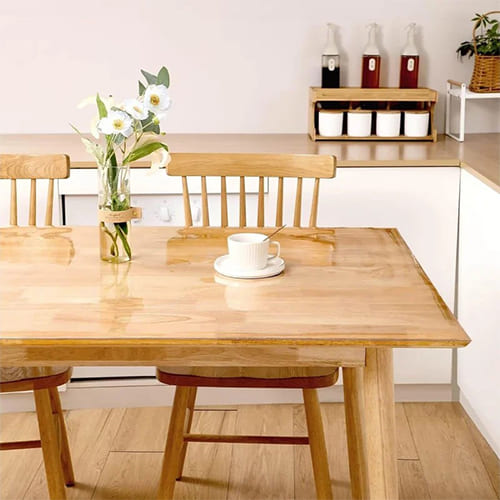 Прозрачная скатерть гибкое стекло Dekorelle 140*80 см, 1.5 мм