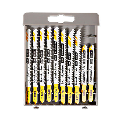 Пилки для лобзика универсал, 10шт , Hanskonner H10-UNISET1