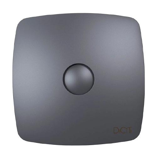 Вентилятор осевой вытяжной DICITI RIO 4C Dark gray metal, с обратным клапаном, D 100, декоративный