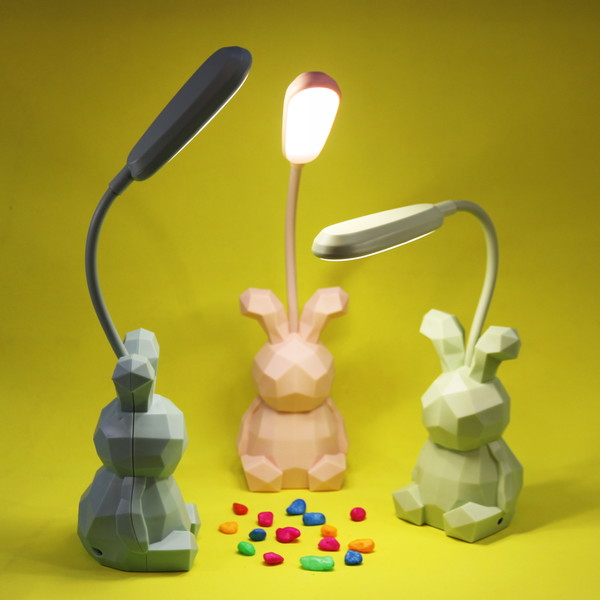 Светильник настольный "Prizma-Зайчик" LED 6.5*6.5*28 см USB 4.2 V1.05w, Голубой