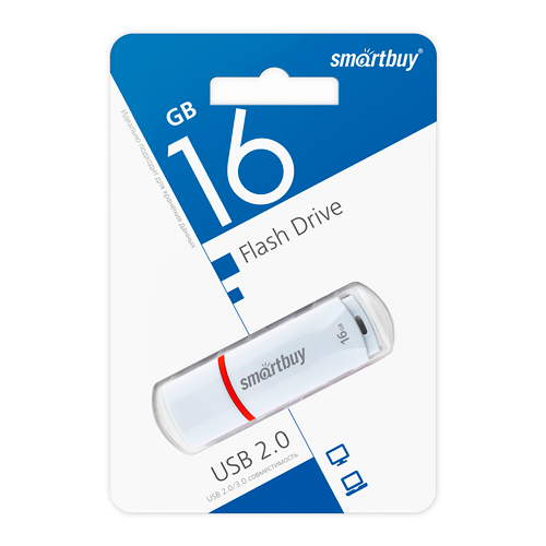 UFD 2.0 Smartbuy 016GB Crown White (SB16GBCRW-W)