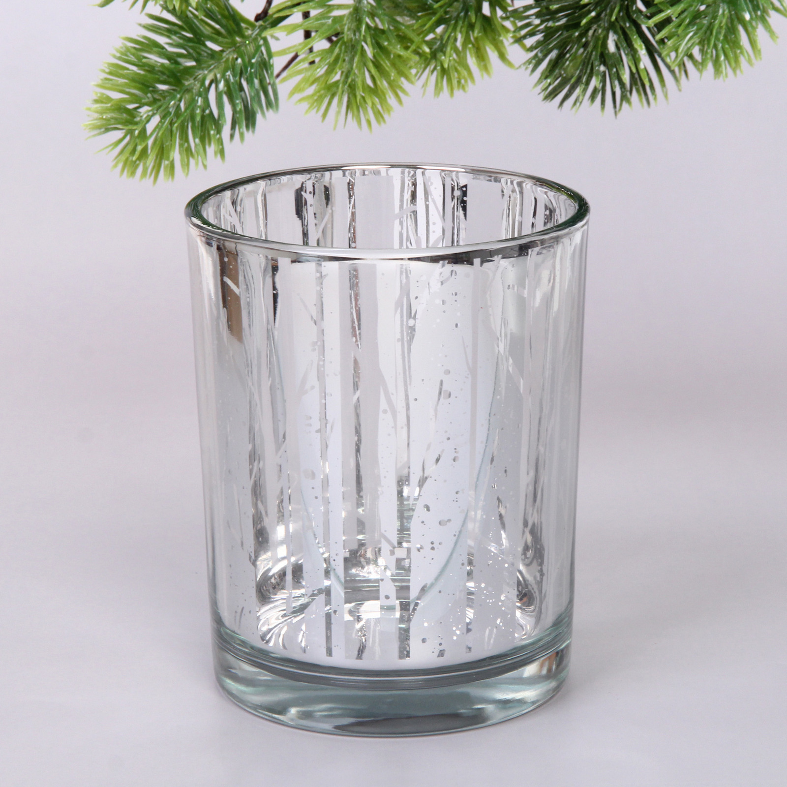 Подсвечник "Сияние" 10*12,5 см, Серебро