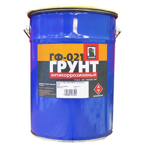 Грунт ГФ-021 светло-серый 25кг антикоррозионный (ТРИОЛЬ) ГОСТ (1/1)
