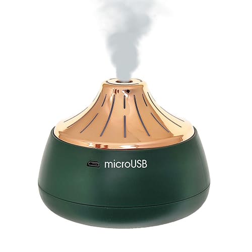 Увлажнитель воздуха Огонек OG-HOM02, 200 мл, USB, зеленый/золото