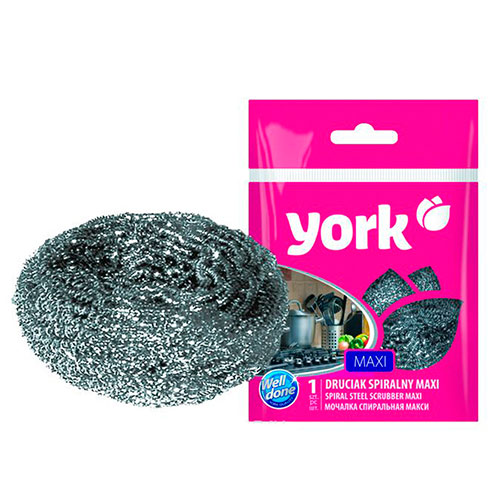 Губка для посуды металл МАКСИ YORK (1/100)