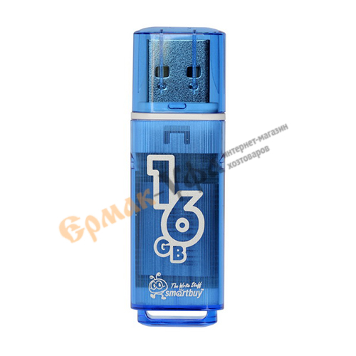 Флешка (USB накопитель) 16Gb Smartbuy Glossy series (цвета в ассорт.) (SB16GBGS-K)