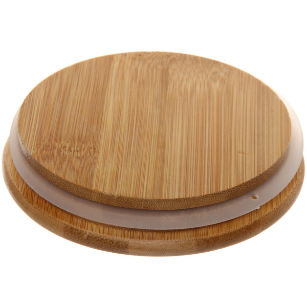 Банка для продуктов стеклянная "Хай-Тек" в наборе 2*400мл с бамбуковой крышкой 11*6см