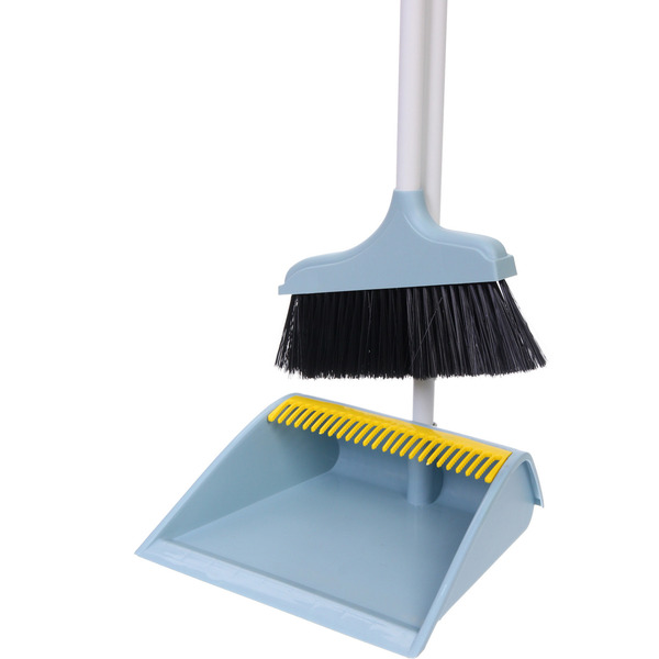 Набор для уборки, щетка для пола с совком "Практик" синий 8015