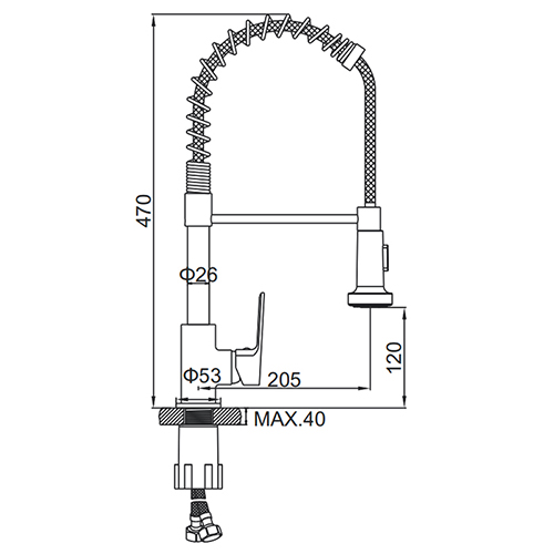 Смеситель для кухни картридж 35 мм Ledeme L4080Y золотой сатин