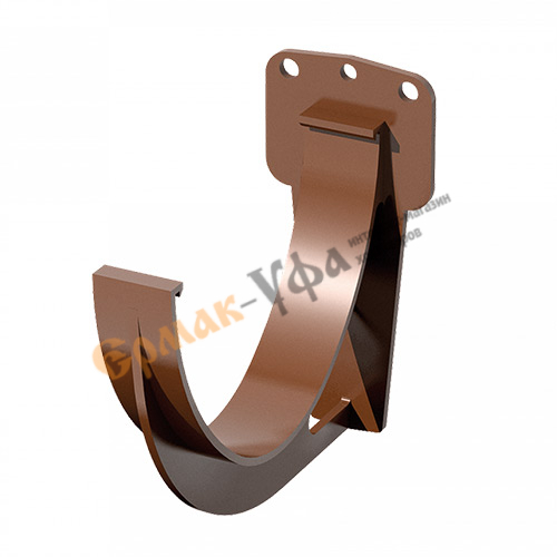 Водосточная система VERAT-Кронштейн желоба, цвет коричневый (пластик) (1/10)