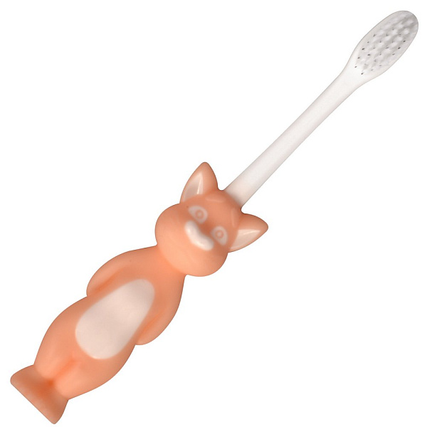 Зубная щетка для детей. Длина 14 см. 3цв 