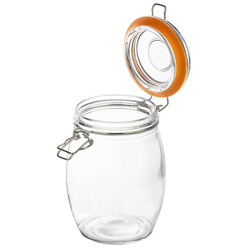 Банка стеклянная BRAVO, 1000 мл, с бугельным замком