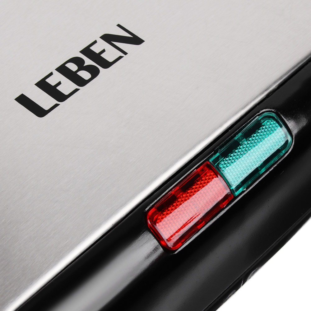 Сэндвичница LEBEN, 800 Вт, пластик, нерж. сталь, антипригарное покрытие