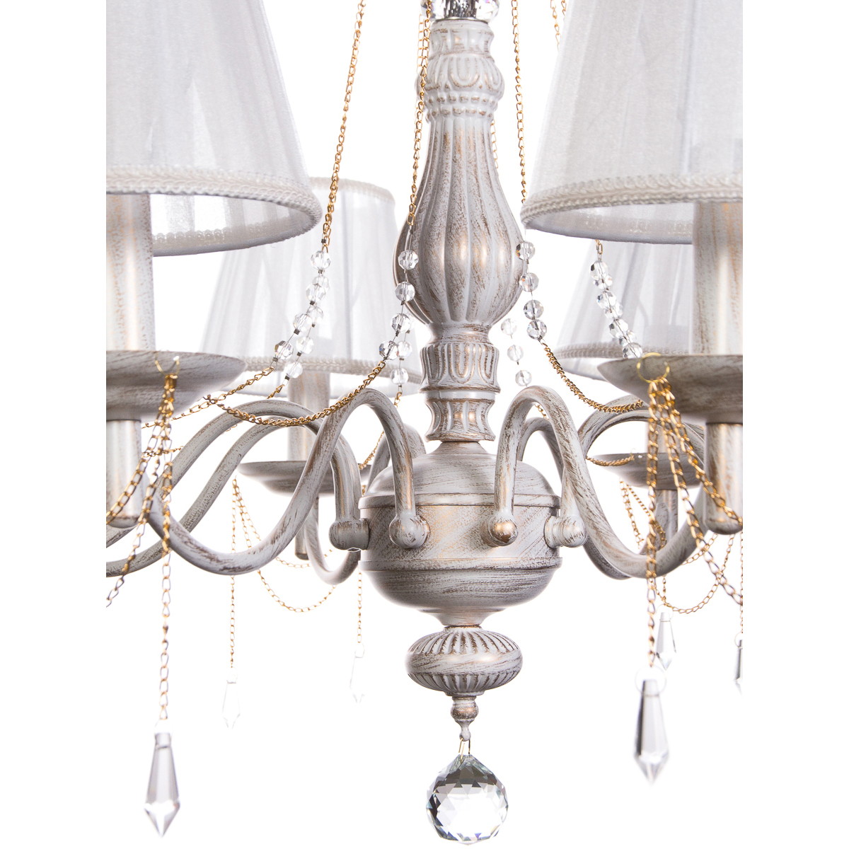 Люстра 5*40Вт Е14 60*60*100см 29-P8510/WH+G