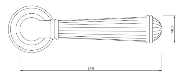 RENZ DH 625-16 W/GP Новара белый/латунь блест. Комплект ручек (20)