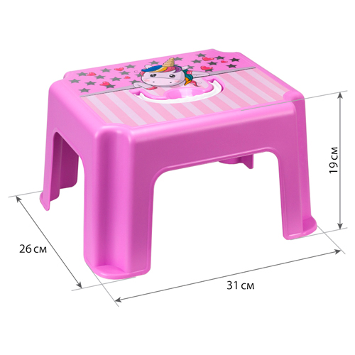 Табурет-подставка IDEA М 2290, 26х31х19 см, единорог