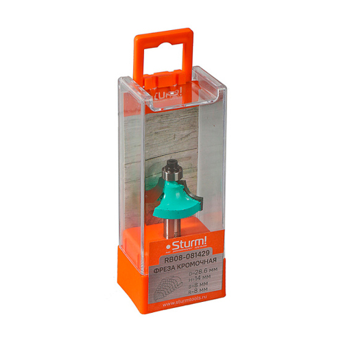 Фреза кромочная калевочная с подшипником 9,5 мм 28,6х14х57 мм хвостовик 8 мм STURM RB08-081429