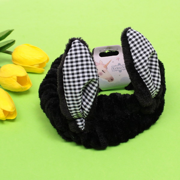 Повязка на голову "Little bunny- Buchi", микс 4 цвета, 20*6 см (подвес Единорожек)