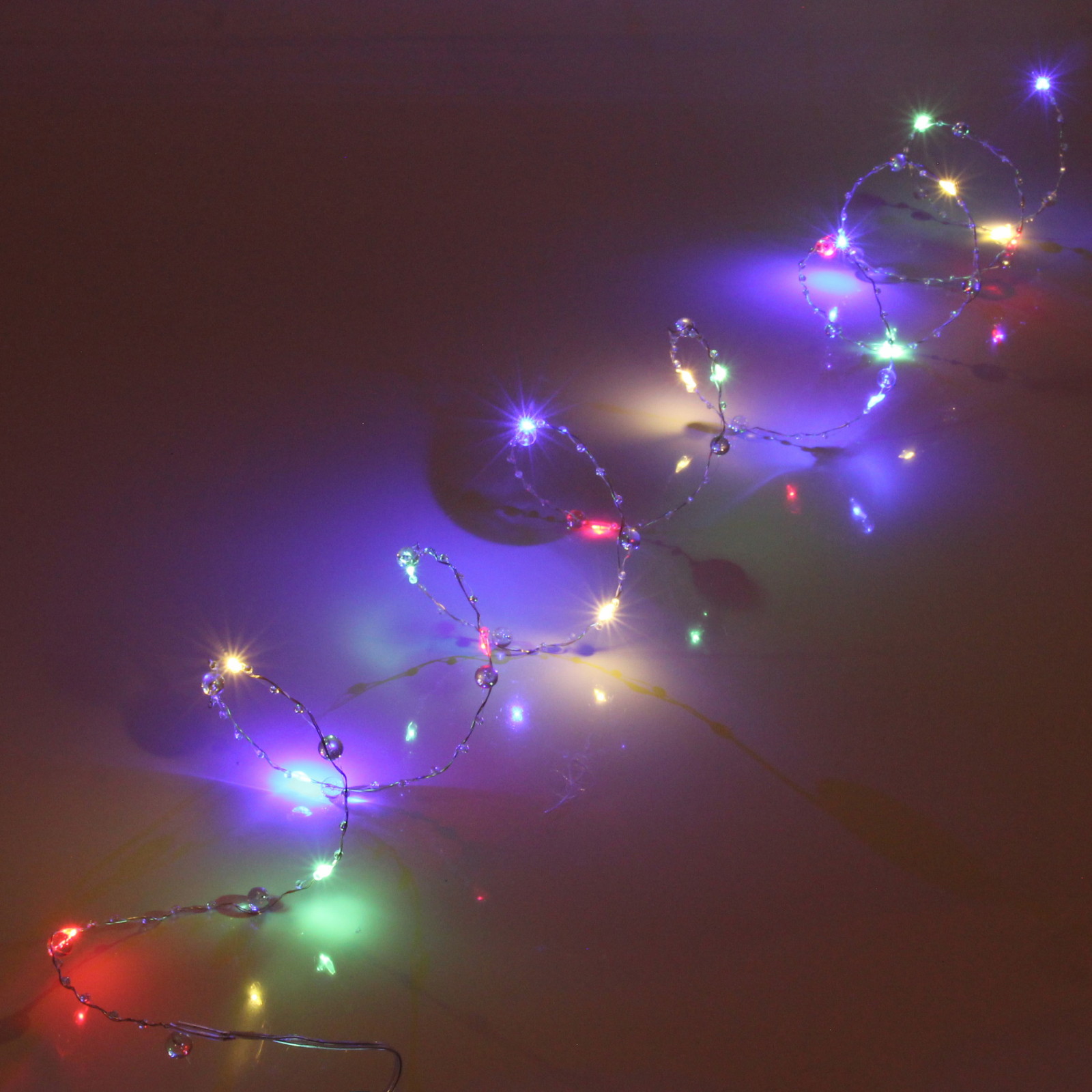 Гирлянда для дома "Льдинка" на батарейках 2,0 м 20 ламп LED, 3 реж, IP-20, Мультицвет