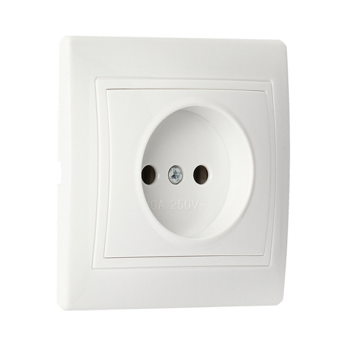 Розетка СП 1-местн б/з 10А Smartbuy белая, керамика, SBE-01w-10-S1-N-c, Венера, 1/200