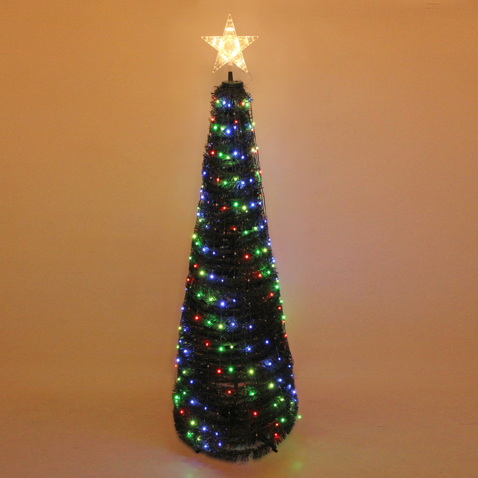 Елка с гирляндой "Ёлка" в1,8 м, d-0,6 м 17 линий 272 лампы LED, зелен. пров, более 8 реж,IP-20, RGB