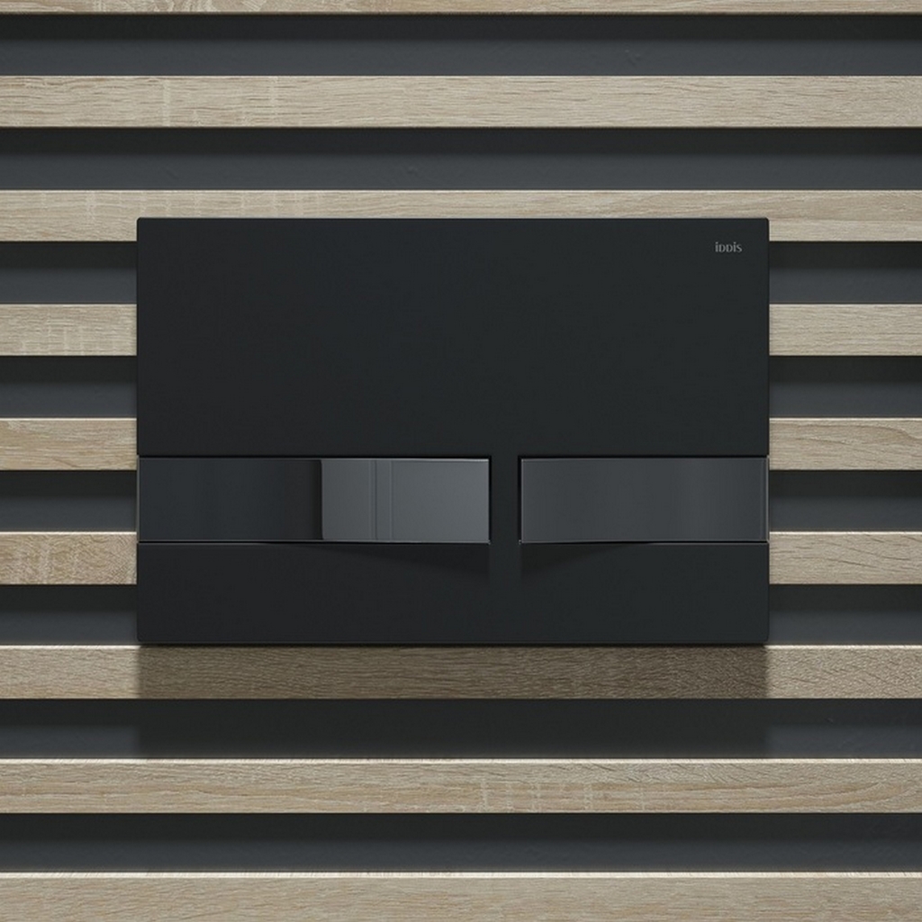 Клавиша смыва IDDIS Unifix UNI06BCi77  универсальная, ЧЕРНЫЙ матовый