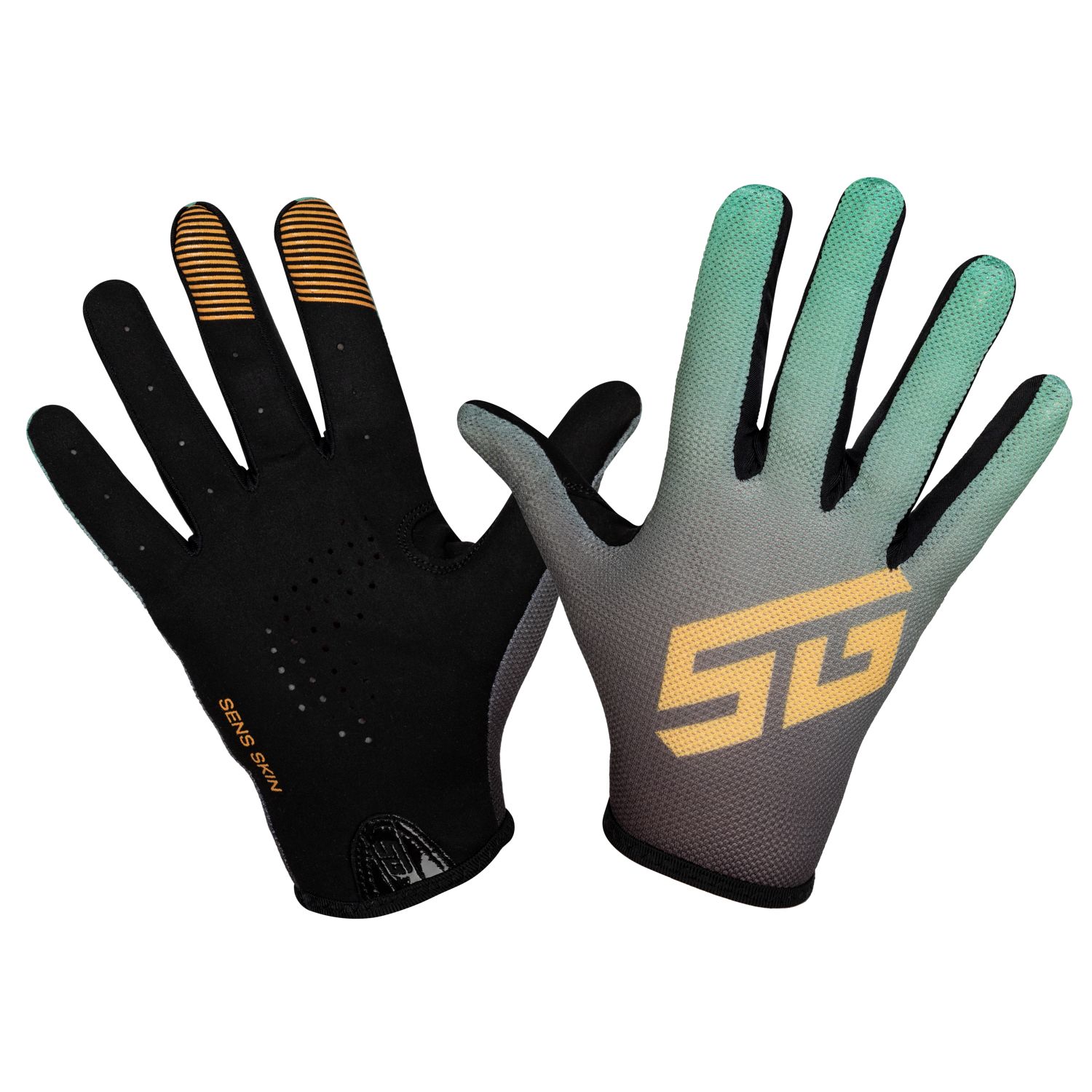 Перчатки полноразмерные STG Sens Skin, размер L, черный с зеленым