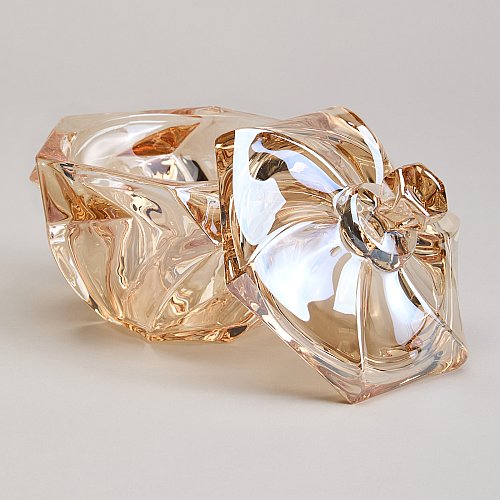 БЛЮДО С КРЫШКОЙ "BOHEMA" AMBER ДИАМЕТР=11,5 СМ ВЫСОТА=11,5 СМ