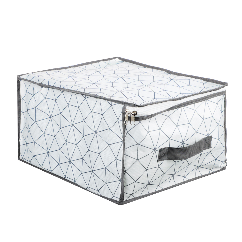 Кофр на молнии с прозрачным окном VETTA Валери, 35х30х20см, спанбонд, ПЕВА