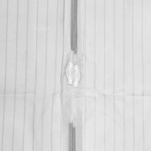 Сетка антимоскитная 100х210см, с декоративной накладкой, белая, вшитый магнит и внешний птичка, в комплекте гвозди, 1/10/120