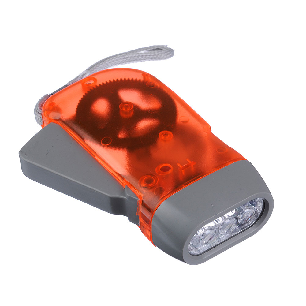 ЕРМАК Фонарик динамический 3 LED, пластик, 9,5х5 см