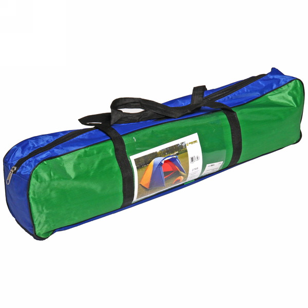 Палатка туристическая Кама-3 двухслойная, (200+80)*210*130 см, цвет оранжево-зеленый