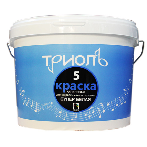 Краска интерьерная 1,4кг В/Д (Триоль-5) ГОСТ акрил.отделочная белая матовая (банка) (12/12)