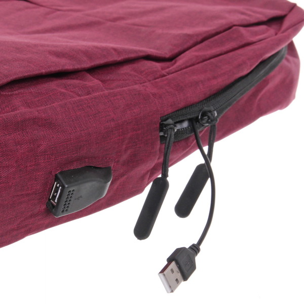 Рюкзак многофункциональный "BAST FRANKO ", с отделением для ноутбука с USB зарядкой, цвет красный, 29*10*41см