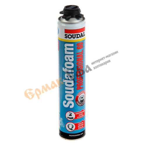 Пена монтажная SOUDAL PRO 60л 750мл от +5С до +35С под пистолет 12/12