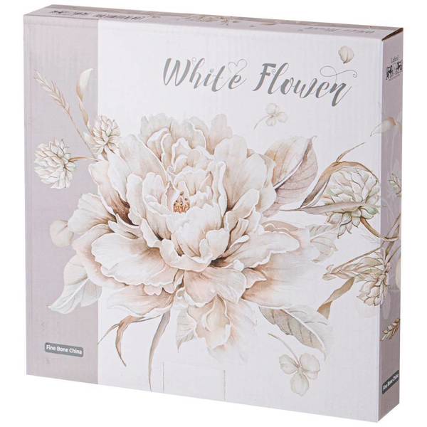 Набор тарелок обеденных 2шт, 25,5см "WHITE FLOWER"