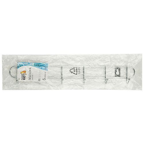 Вешалка 6 крючков ELINE-WH-2