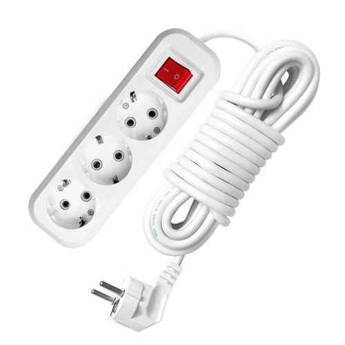 Удлинитель 3-местн 5 м с заземлением 