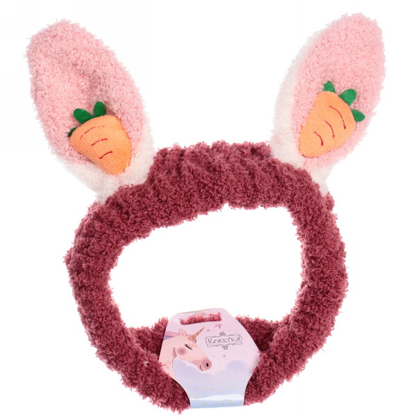 Повязка на голову "Little bunny- Bunny", микс 6 цветов, 20*6 см (подвес Единорожек)