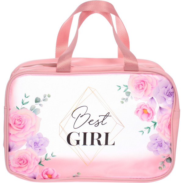 Косметичка универсальная "Best girl", цвет как на фото,  21*31*12см