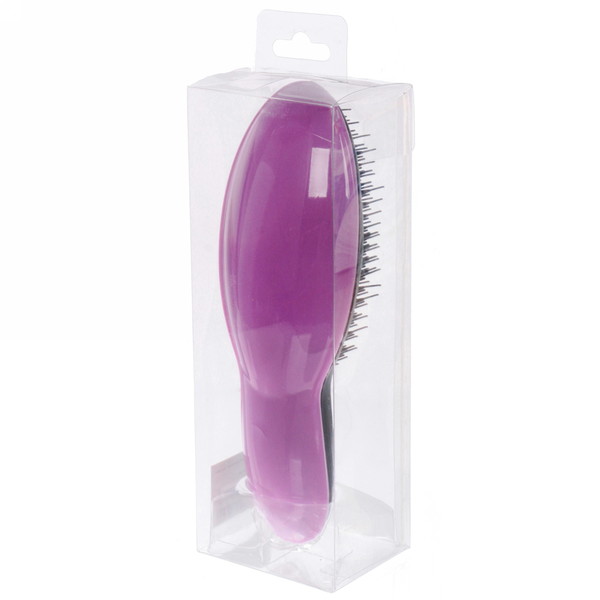 Расческа массажная компактная "Manhattan style", цвет сиреневый/черный, 20,5*7,5см