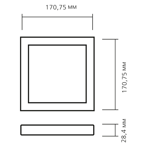 Светильник встраиваемый LED DL квадратный пластик Smartbuy-18Вт/6500K/IP40