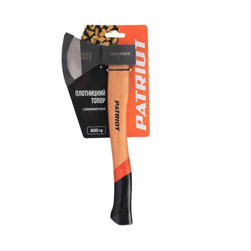 Топор плотницкий Patriot AWP-600 с деревянной ручкой, 600 г