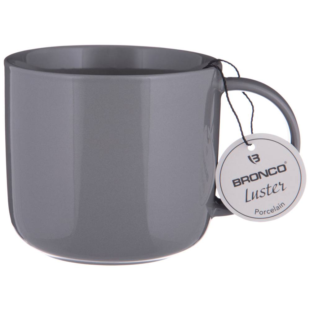 КРУЖКА BRONCO "LUSTER" 440 МЛ СЕРАЯ (МАЛ=4ШТ/КОР=24ШТ.)